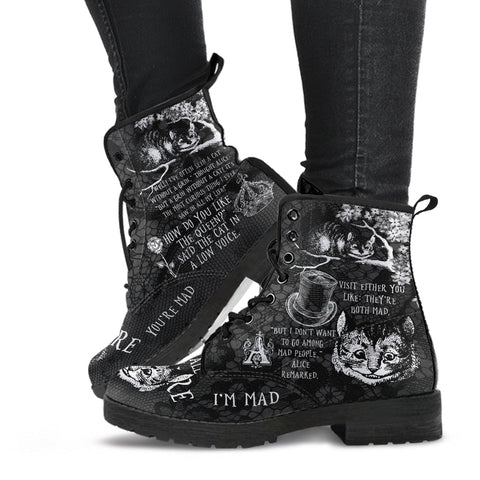 Combat Boots - Alice in Wonderland Gifts #102 Black