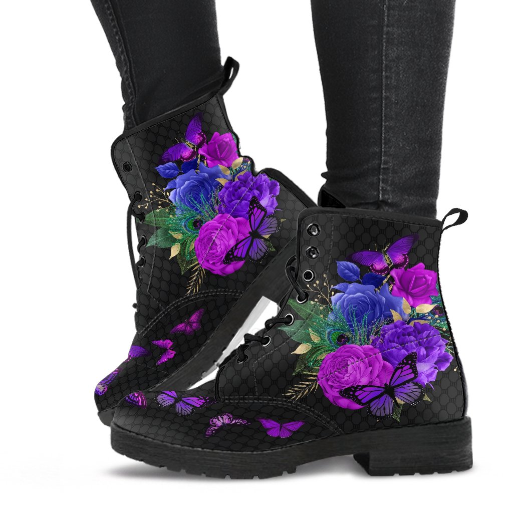 purple butterfly boots