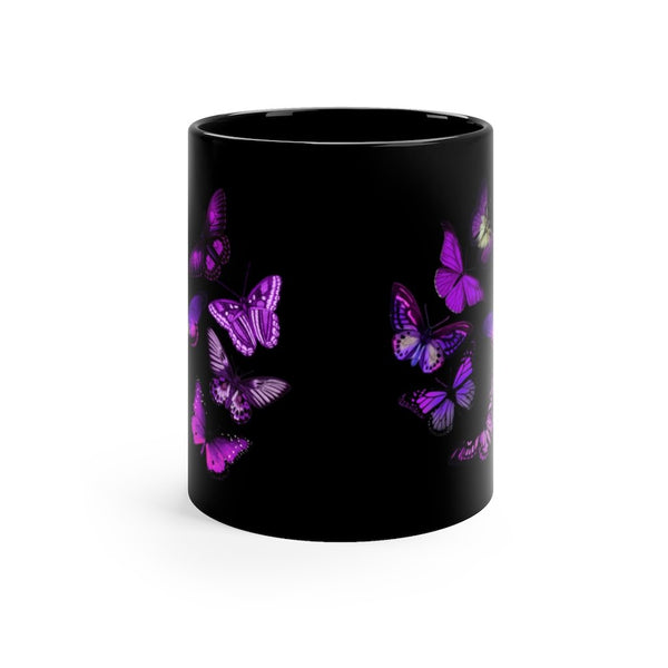 Custom Mug 11oz - Vintage Purple Butterfly Mug 102 Birthday 