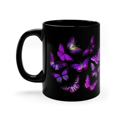 Custom Mug 11oz - Vintage Purple Butterfly Mug 102 Birthday 