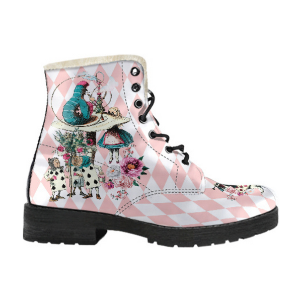 Faux Fur Combat Boots - Alice in Wonderland Gifts #42 