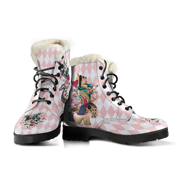 Faux Fur Combat Boots - Alice in Wonderland Gifts #42 