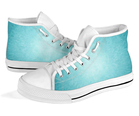 High Top Sneakers - A Touch of Teal | Custom High Top Shoes 