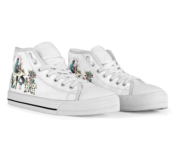 High Top Sneakers - Alice in Wonderland Gifts #42 White/Pink