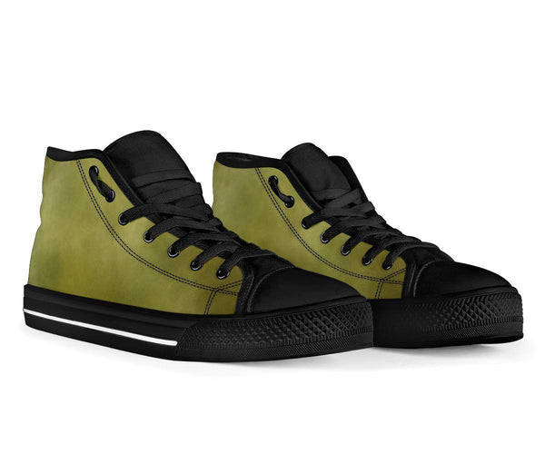 High Top Sneakers - Watercolor in Army Green | Custom High 