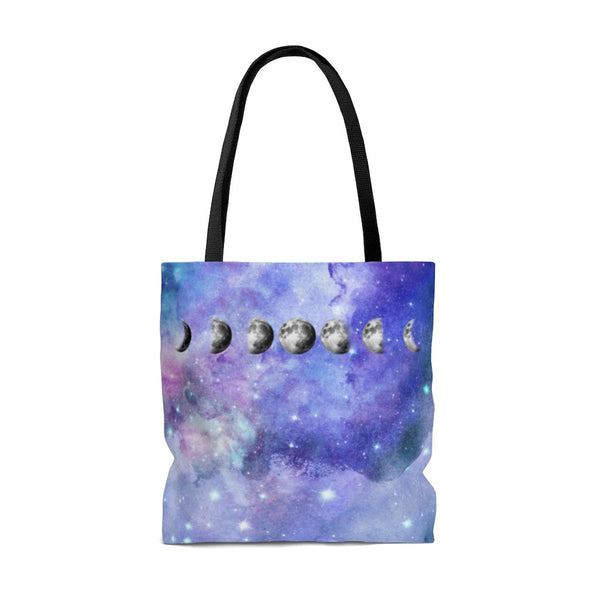 Premium Polyester Tote Bag - Moon Phases #101 Galaxy 