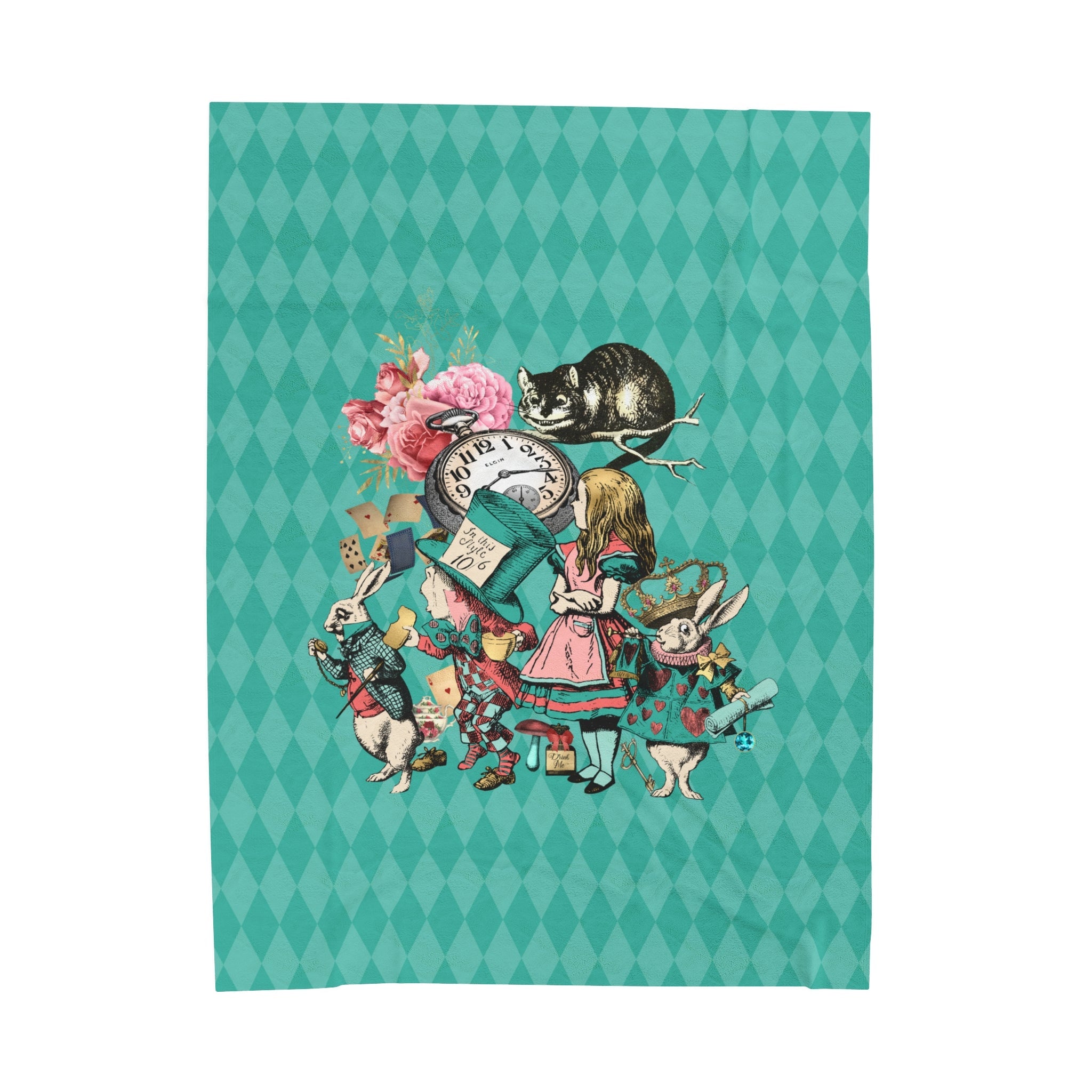 Alice in Wonderland Blanket #103 Coral Series Velveteen