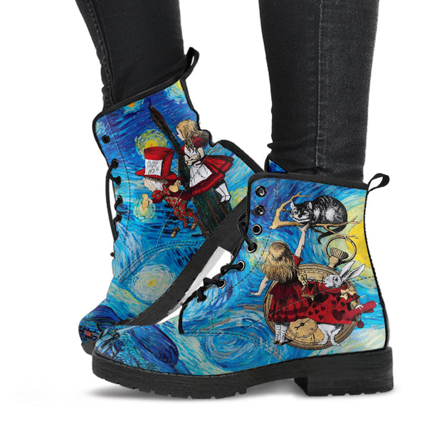 Alice in Wonderland Boots - Alice in Starry Night #101 Red