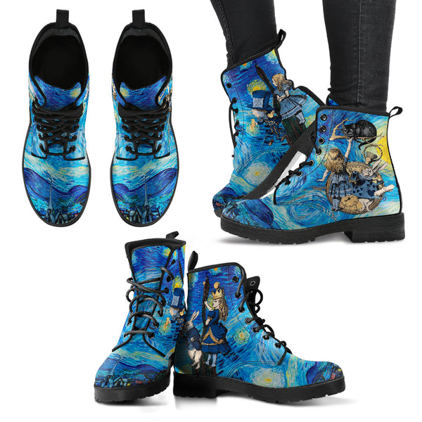 Alice in Wonderland Boots - Alice in Starry Night #102 Navy