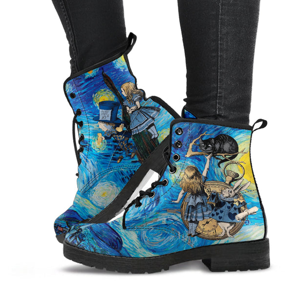 Alice in Wonderland Boots - Alice in Starry Night #102 Navy