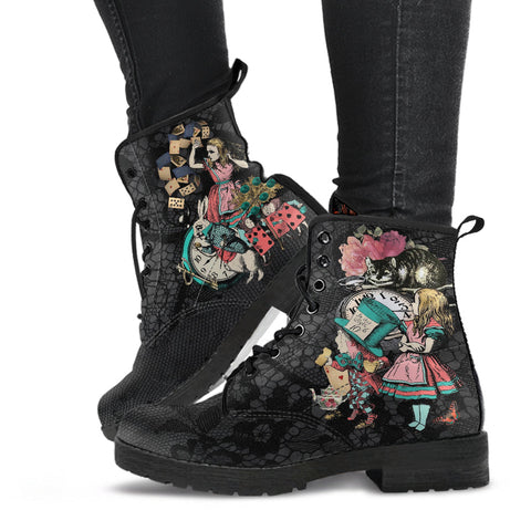 Alice in Wonderland Boots - Gifts #101 Coral Series Black