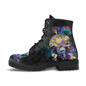 Alice in Wonderland Combat Boots #203 Purple Series (NEW)