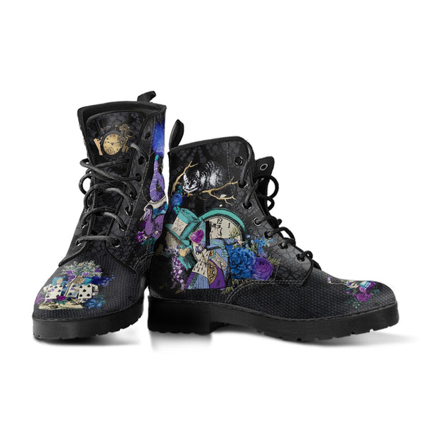 Alice in Wonderland Combat Boots #203 Purple Series (NEW)