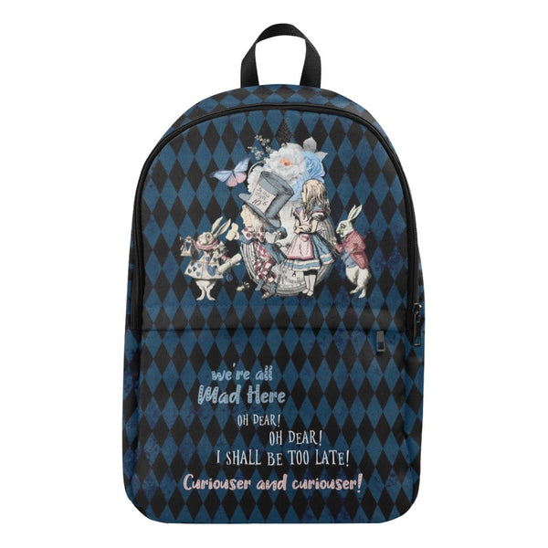 Alice in Wonderland Laptop Backpack Gifts #101 Blue Series