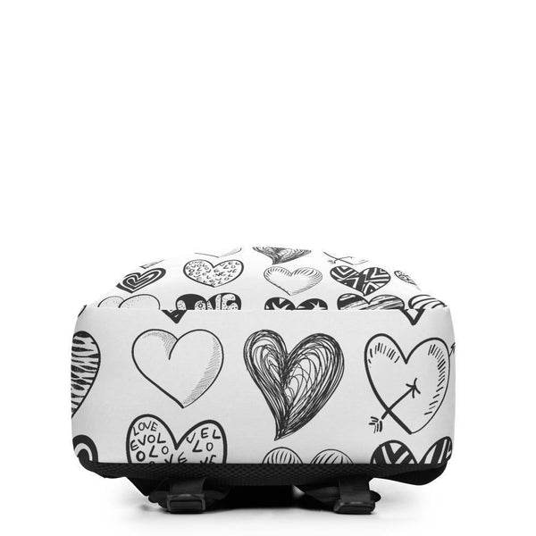 Backpack Minimalist | B&W Hearts | ACES INFINITY