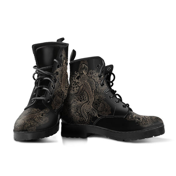 Black Combat Boots - Koi | Women’s Black Hipster Boots