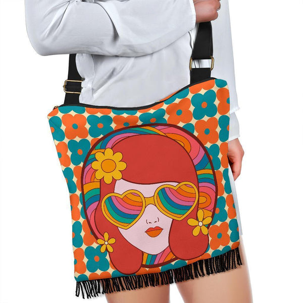 Boho Bag (Canvas) - 70s Psychedelic Retro Style #111 Retro