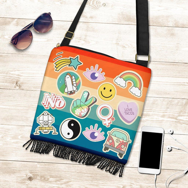 Boho Bag (Canvas) - 70s Psychedelic Retro Style #113 Retro