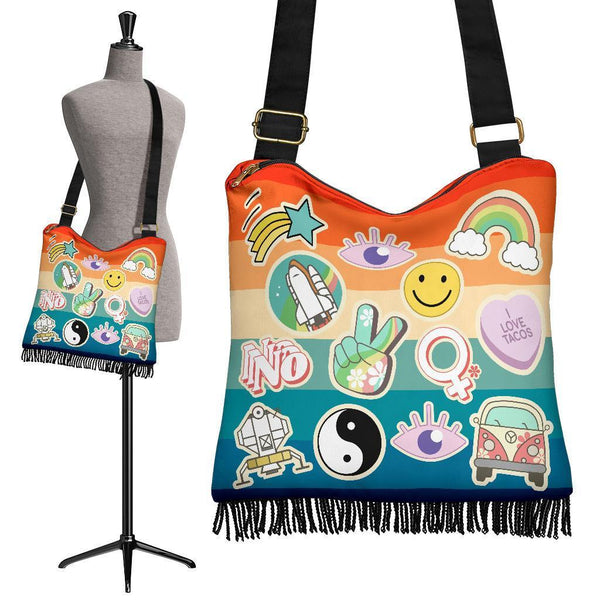 Boho Bag (Canvas) - 70s Psychedelic Retro Style #113 Retro