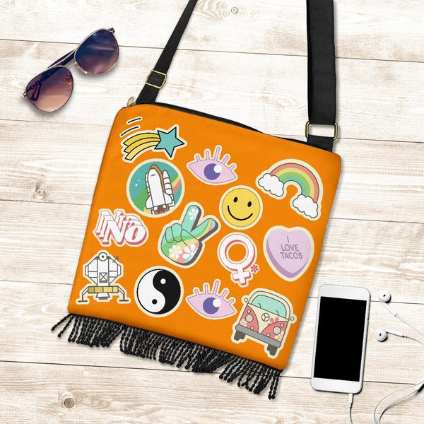 Boho Bag (Canvas) - 70s Psychedelic Retro Style #115 Retro