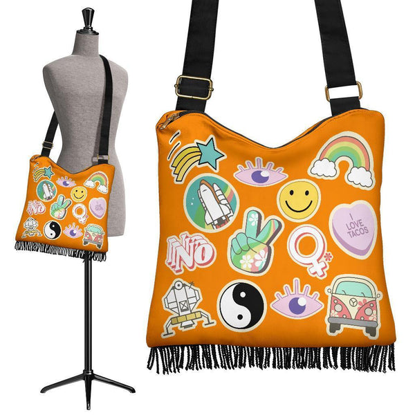 Boho Bag (Canvas) - 70s Psychedelic Retro Style #115 Retro