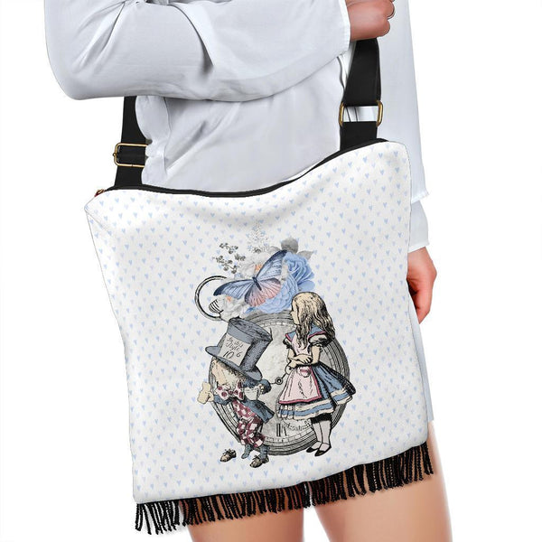 Boho Bag (Canvas) - Alice in Wonderland Gifts #103 Blue