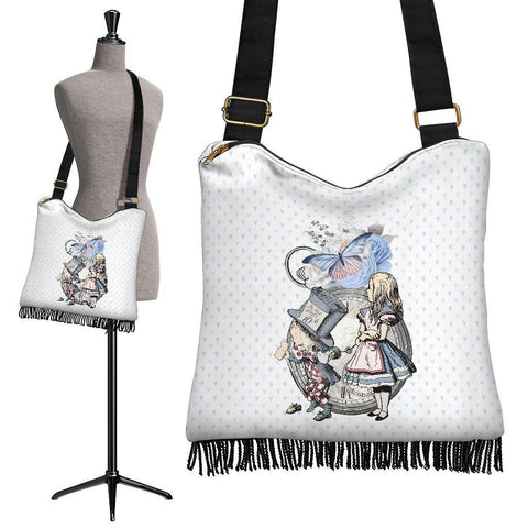 Boho Bag (Canvas) - Alice in Wonderland Gifts #103 Blue