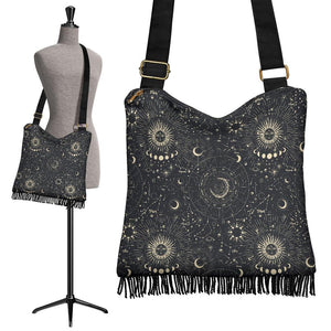 Boho Bag (Canvas) - Horoscope | Hobo Slouchy Bag Crossbody