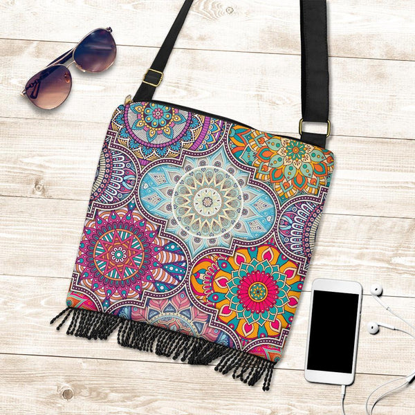 Boho Bag (Canvas) - Mandala Design #103 | Hobo Slouchy Bag