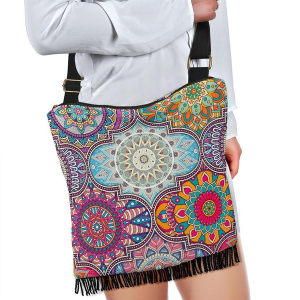 Boho Bag (Canvas) - Mandala Design #103 | Hobo Slouchy Bag