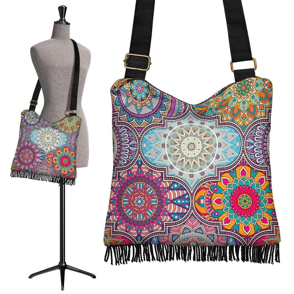 Boho Bag (Canvas) - Mandala Design #103 | Hobo Slouchy Bag