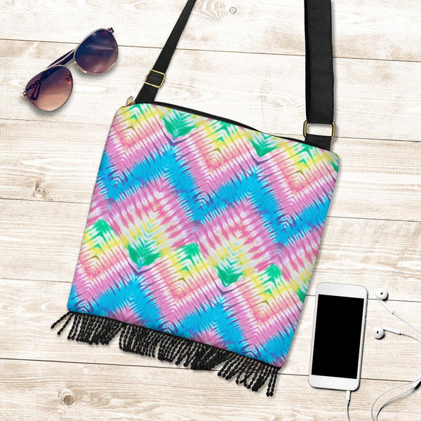 Boho Bag (Canvas) - Tie Dye Design #103 | Hobo Slouchy Bag