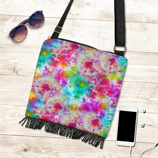 Boho Bag (Canvas) - Tie Dye Design #104 | Hobo Slouchy Bag