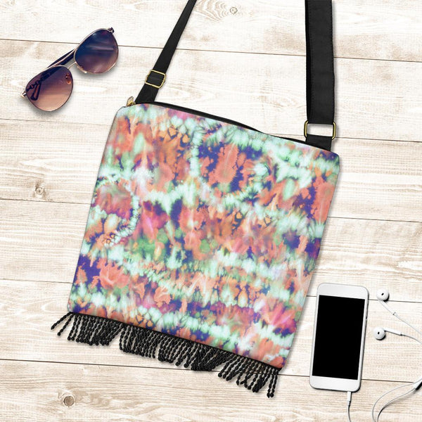 Boho Bag (Canvas) - Tie Dye Design #105 | Hobo Slouchy Bag