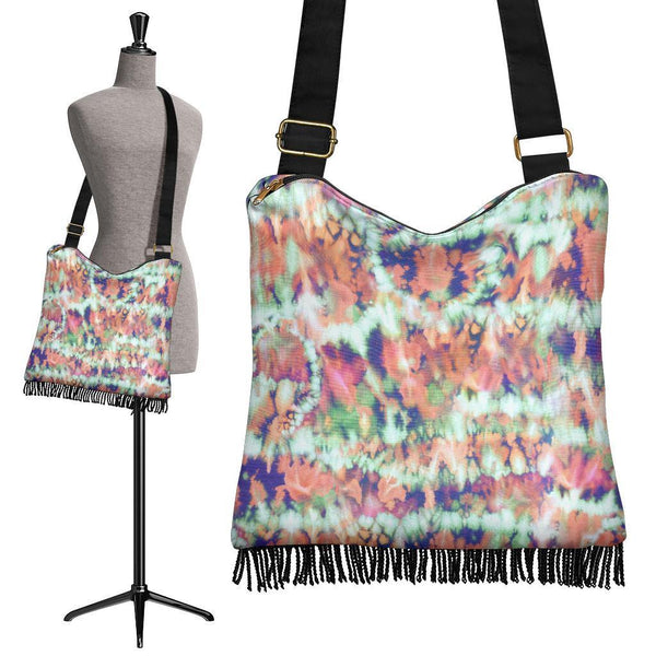 Boho Bag (Canvas) - Tie Dye Design #105 | Hobo Slouchy Bag