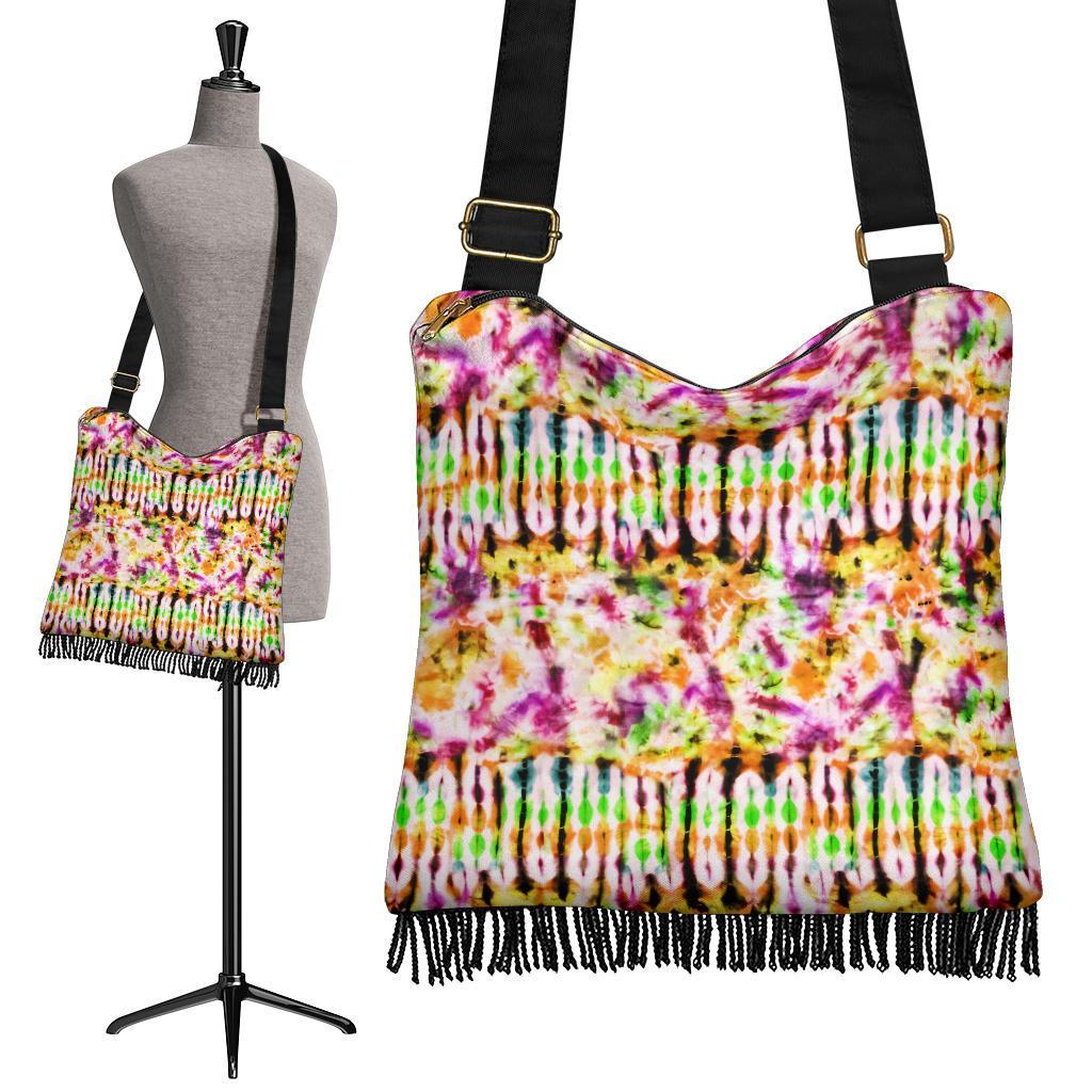 Boho Bag (Canvas) - Tie Dye Design #106 | Hobo Slouchy Bag