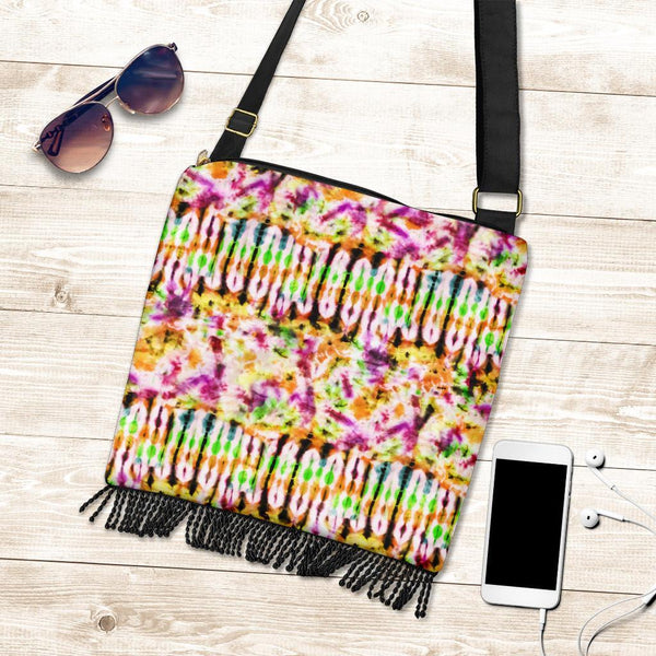 Boho Bag (Canvas) - Tie Dye Design #106 | Hobo Slouchy Bag