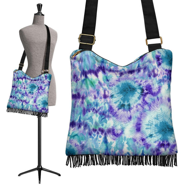 Boho Bag (Canvas) - Tie Dye Design #107 | Hobo Slouchy Bag