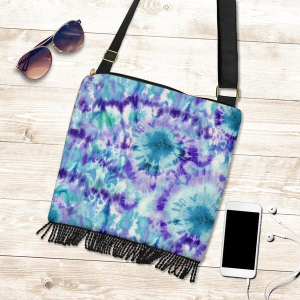 Boho Bag (Canvas) - Tie Dye Design #107 | Hobo Slouchy Bag