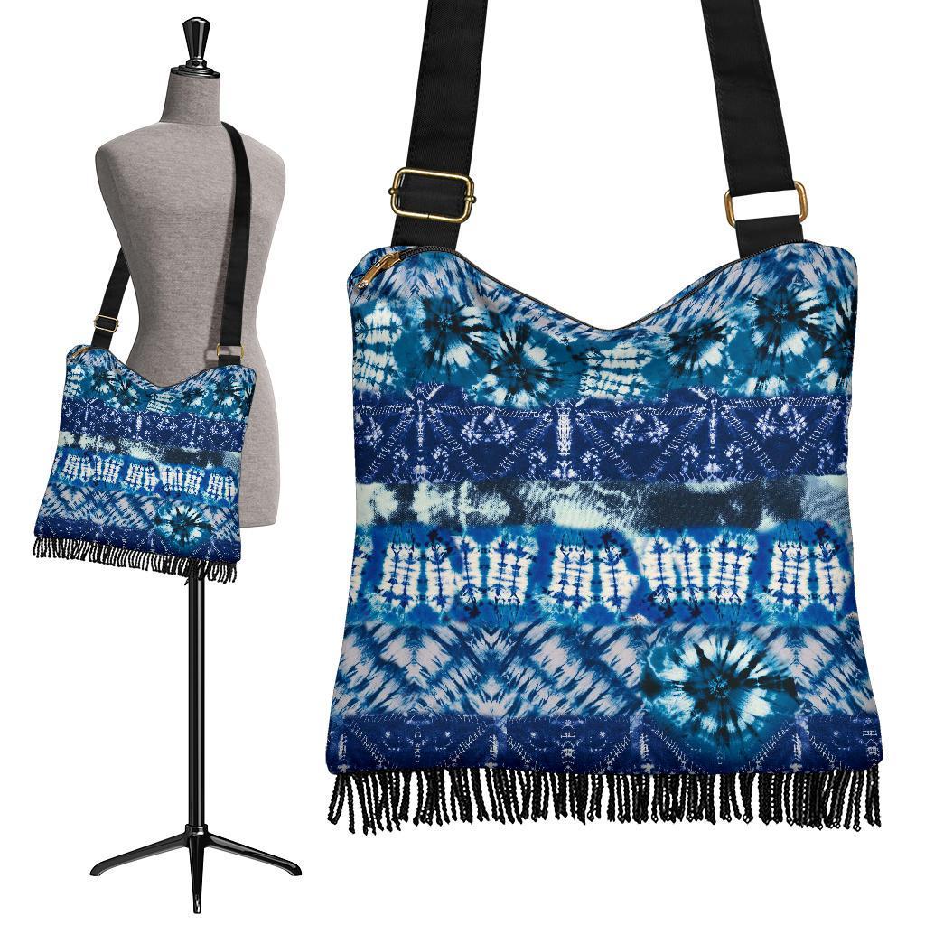 Boho Bag (Canvas) - Tie Dye Design #110 | Hobo Slouchy Bag