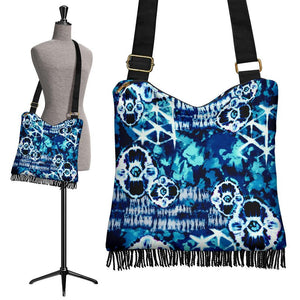 Boho Bag (Canvas) - Tie Dye Design #112 | Hobo Slouchy Bag