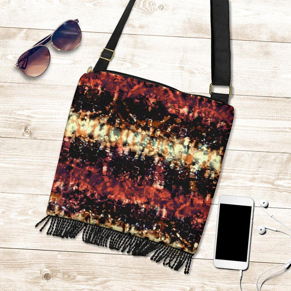 Boho Bag (Canvas) - Tie Dye Design #114 | Hobo Slouchy Bag