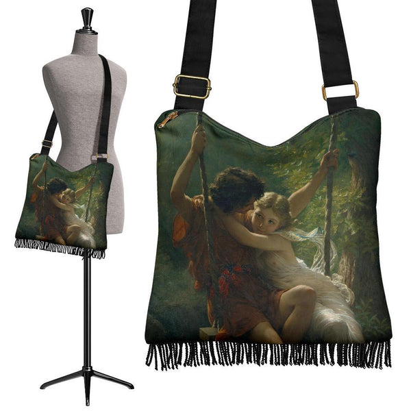 Boho Bag (Canvas)- Vintage Art | Pierre Auguste: Springtime