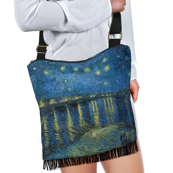 Boho Bag (Canvas) - Vintage Art | Vincent van Gogh: Starry