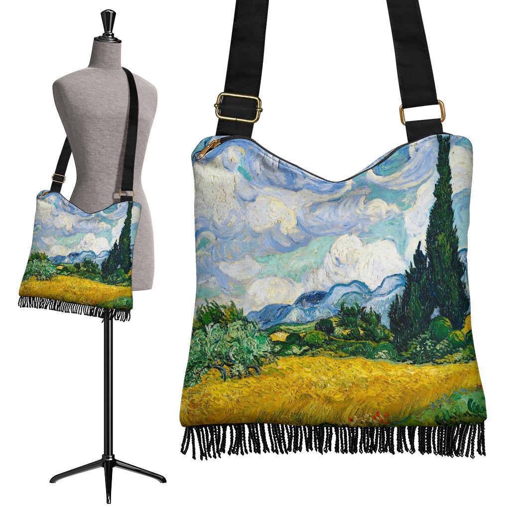 Boho Bag (Canvas) - Vintage Art | Vincent van Gogh: Wheat