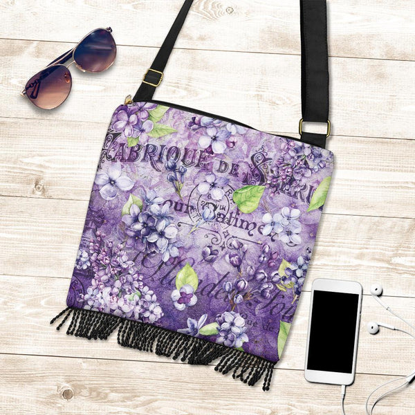 Boho Bag (Canvas) - Vintage Flower Art #102 | Hobo Slouchy