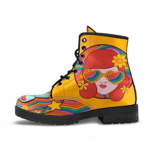 Combat Boots - 70s Psychedelic Style #3 | Custom Shoes