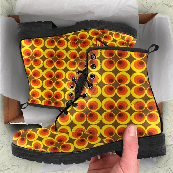 Combat Boots - 70s Psychedelic Style #6 | Custom Shoes