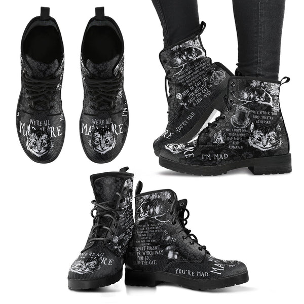Combat Boots - Alice in Wonderland Gifts #102 Black