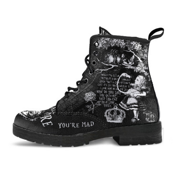 Combat Boots - Alice in Wonderland Gifts #103 Black